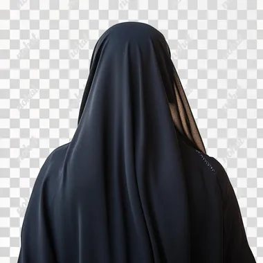 Back View of a Saudi Arabian Woman: Real Image Capture