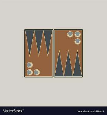Backgammon board game table game vector image