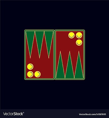 Backgammon board game table game vector image