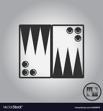 Backgammon board game table game vector image