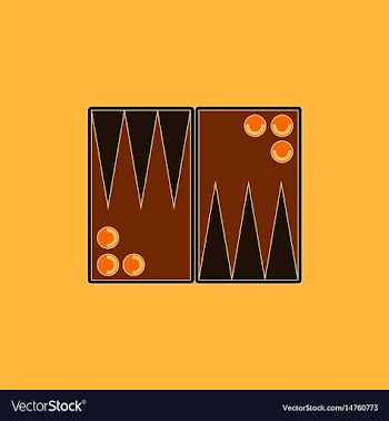 Backgammon board game table game vector image