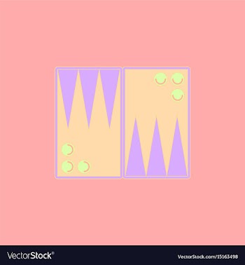 Backgammon board game table game vector image