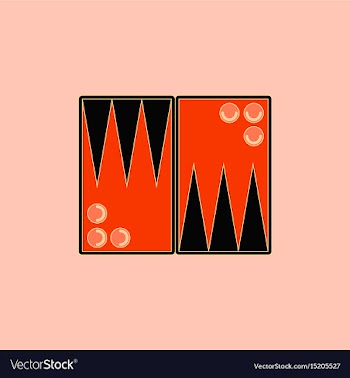 Backgammon board game table game vector image