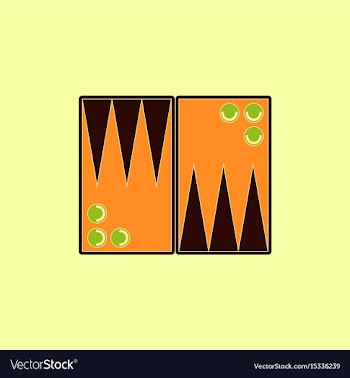 Backgammon board game table game vector image