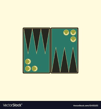 Backgammon board game table game vector image