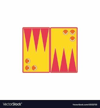 Backgammon board game table game vector image