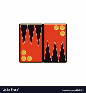 Backgammon board game table game vector image