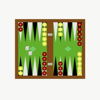 Backgammon game clipart, illustration vector. | Free Vector - rawpixel