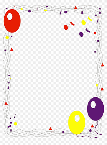 Background Border Decorations - Happy Birthday Page Border Png ...