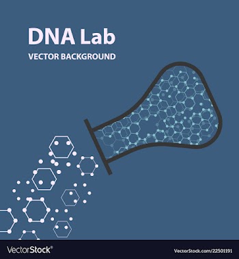 Background - dna strands coming out of a test vector image