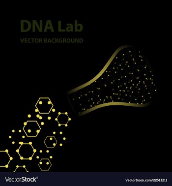 Background - dna strands coming out of a test vector image