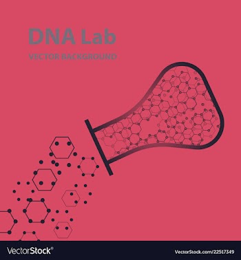 Background - dna strands coming out of a test vector image