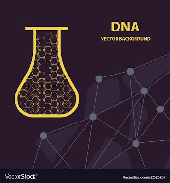 Background - dna strands coming out of a test vector image