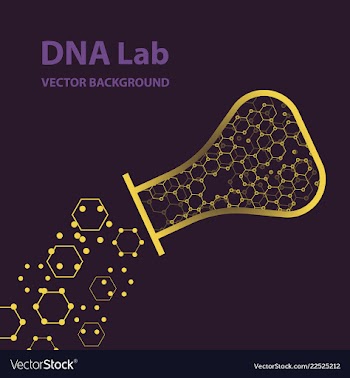 Background - dna strands coming out of a test vector image