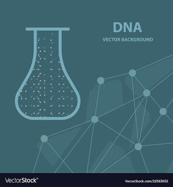 Background - dna strands coming out of a test vector image