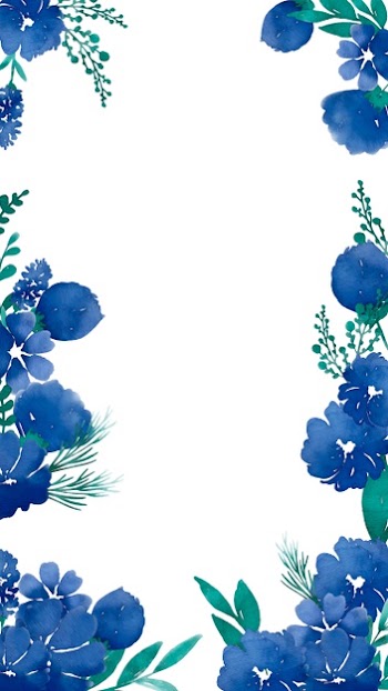 Background for mobile with watercolor blue flowers Free Vector