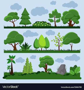 background landscape with tree and grass