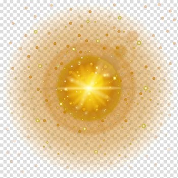 Background light Lens flare , Yellow fantasy background light effect, yellow and brown light fixture illustration transparent background PNG clipart