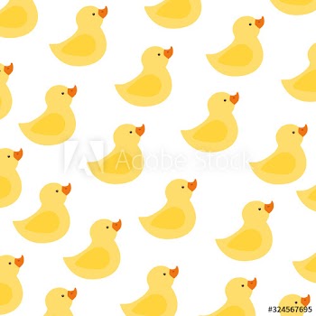 background of cute ducks rubber design