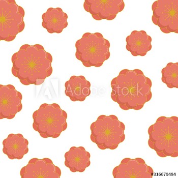 background of cute flowers icons design