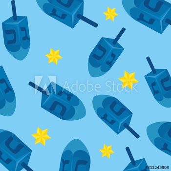 background of dreidel games traditional design