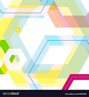 Background of large colored hexagons eps vector image