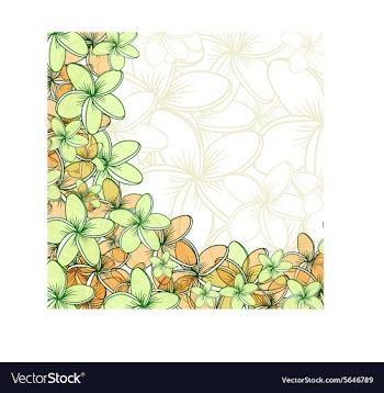 Background of transparent blend flowers design vector image