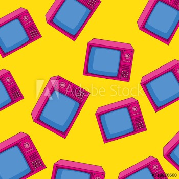 background of tv nineties of retro style design