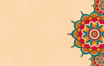 Background template with mandala pattern design Free Vector