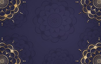 Background template with mandala pattern design Free Vector