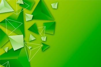 Background with 3d triangles in vivid colors Free Vector