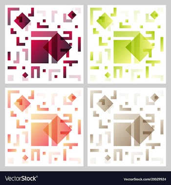 Background with abstract square pattern and vector image