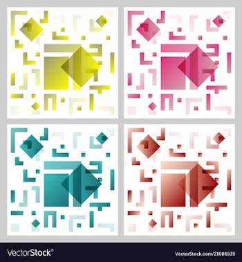 Background with abstract square pattern and vector image
