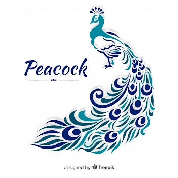 Background with beautiful peacock