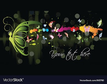 Background with butterflies vector image