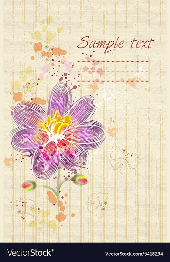 Background with floral and butterflies vector image