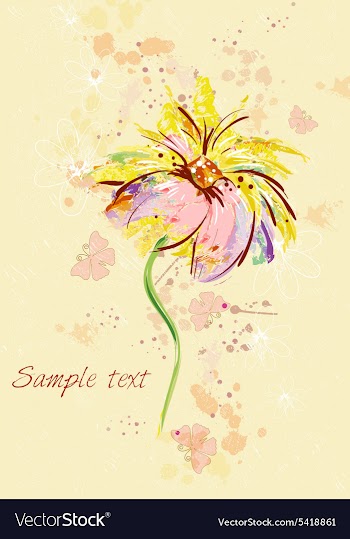 Background with floral and butterflies vector image