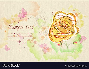 Background with floral and butterflies vector image