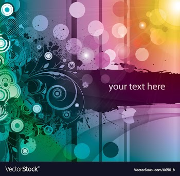 Background with floral and circles vector image