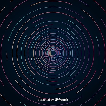 Background with geometric shapes and neon style Free Vector