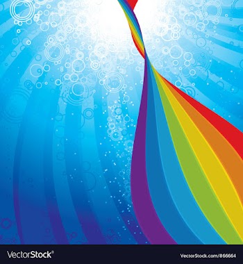 Background with rainbow vector image