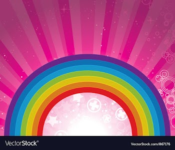 Background with rainbow vector image