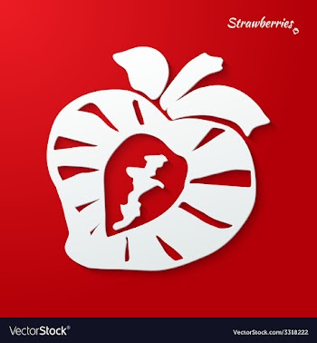 Background with strawberries vector image