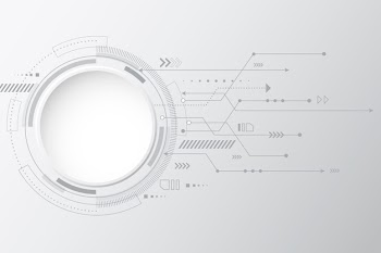 Background with white technology Free Vector