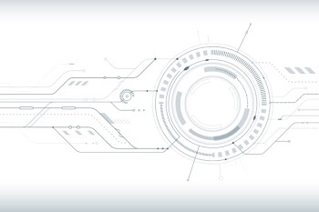 Background with white technology style Free Vector
