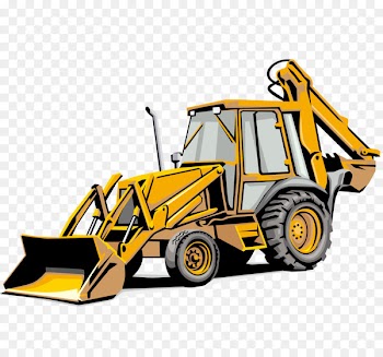 Backhoe loader Sticker Heavy equipment Excavator - Large bulldozer Vector 