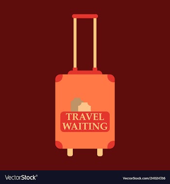 Backpack map and compass for camping tourism vector image