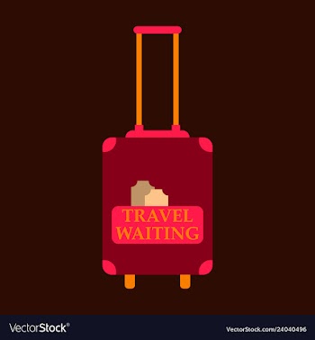 Backpack map and compass for camping tourism vector image