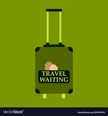 Backpack map and compass for camping tourism vector image