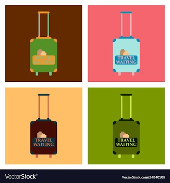 Backpack map and compass for camping tourism vector image